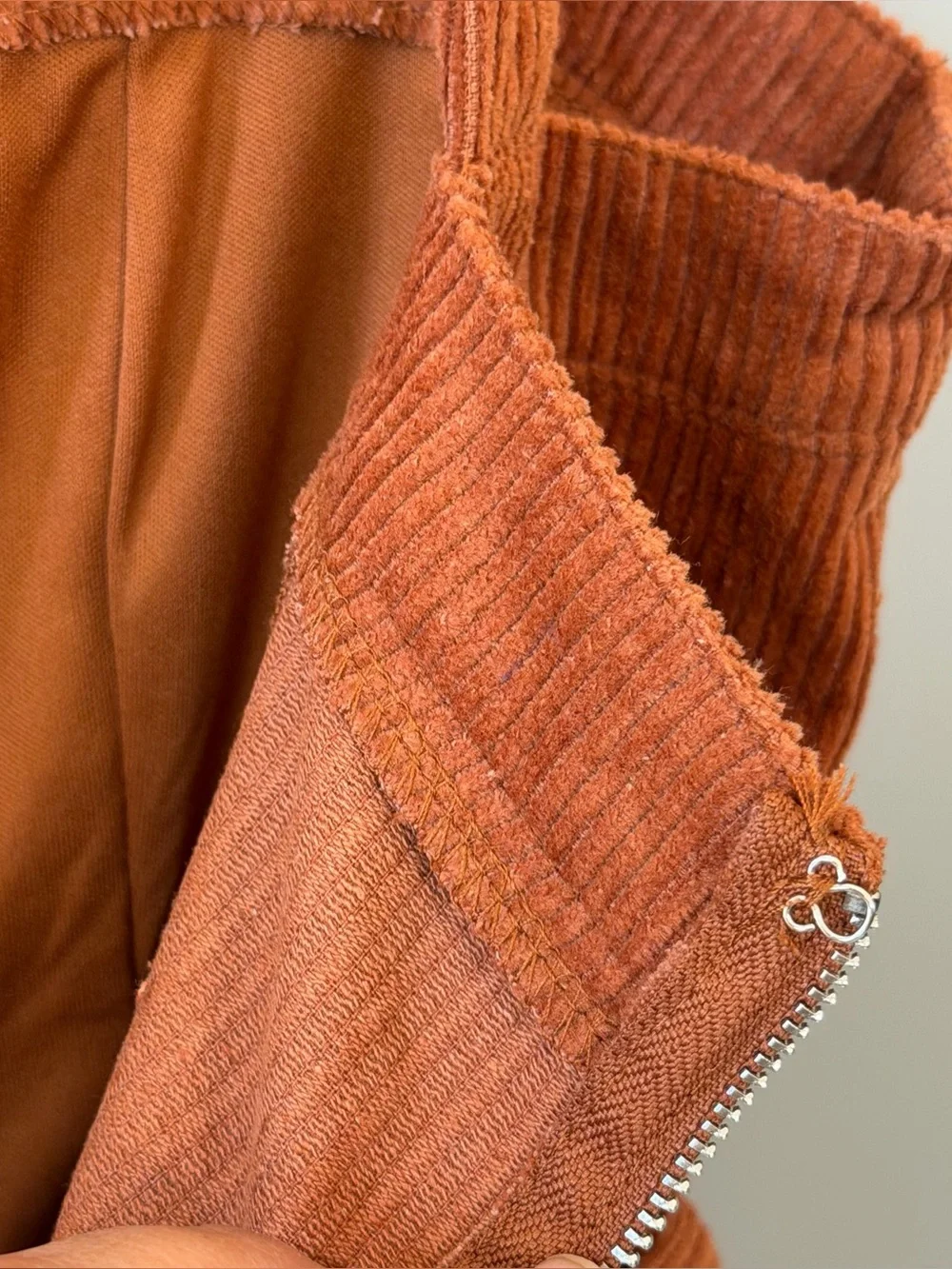 NWT Lulus Corduroy Overalls Small Burnt Orange Adjustable Strap Tie Waist Fall
